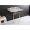 Kingston Brass 36 Carrara Marble Console Sink with Acrylic Legs, Marble WhiteBrushed Brass LMS36MA7 - alternate 6
